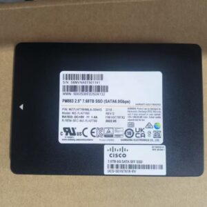 Cisco UCS-SD76T61X-EV 7.68TB 2.5" SATA 6Gbps SFF SSD (Samsung PM883, Model MZ-7LH7T60, P/N MZ7LH7T6HMLA-00A5, 5V 1.4A, Firmware HXT79F3Q, 2022.05)