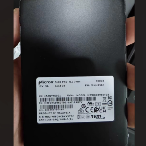 Micron MTFDKCB960TFR MTFDKCB960TFR-1BC1ZABYY 960GB SSD U.3 7mm 7450 PRO NVMe PCIe High Grade SSD