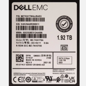 Dell EMC 960GB MZ7KH960HAJRAD3 SATA 6Gbps TLC 2.5" SSD 0YDHYX MZ-7KH960A
